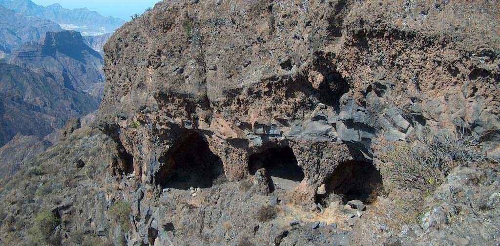 I Guanci vivevano in grotte come questa sull'isola di Gran Canaria
