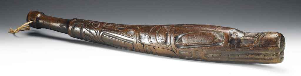 Clava di legno delle culture native delle isole del Pacifico