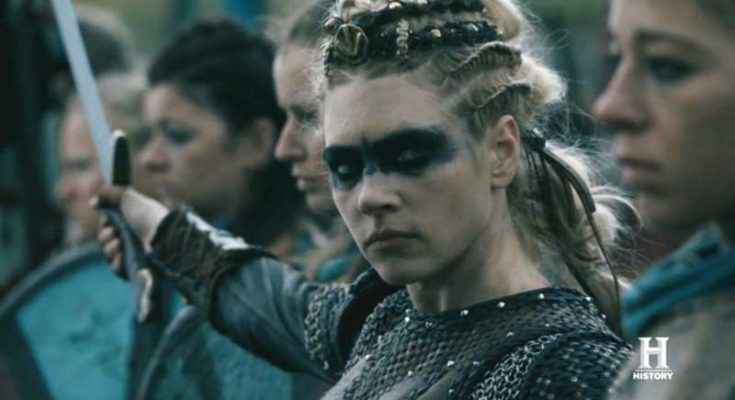 Lagertha e le skjaldmær nella serie Vikings